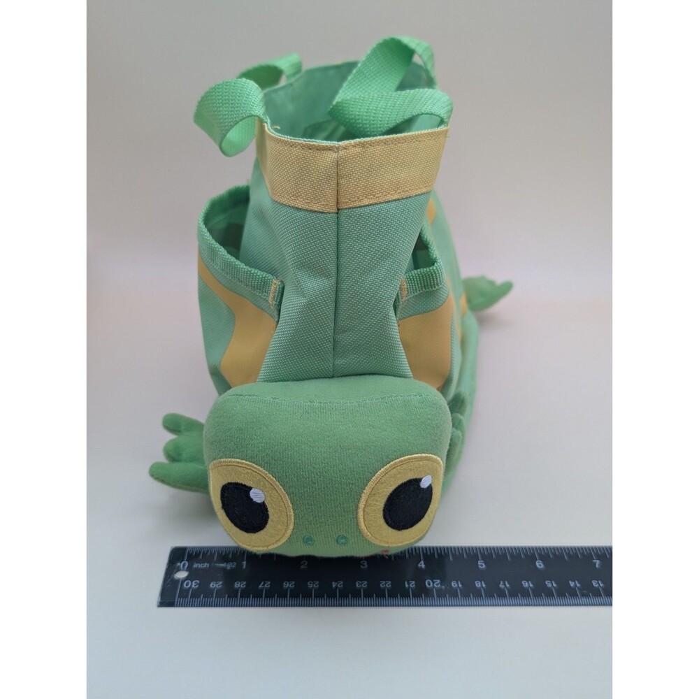 Melissa & Doug Sunny Patch Frog Kids Play Tote Bag Multi Pocket Green - Picture 8 of 10